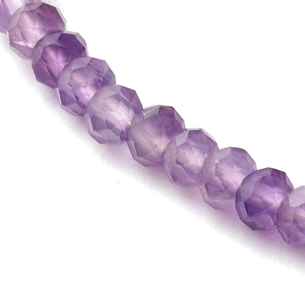 Bracciale in Ametista Naturale Sfaccettata con Catena in Acciaio Inossidabile - Clorophilla Shop