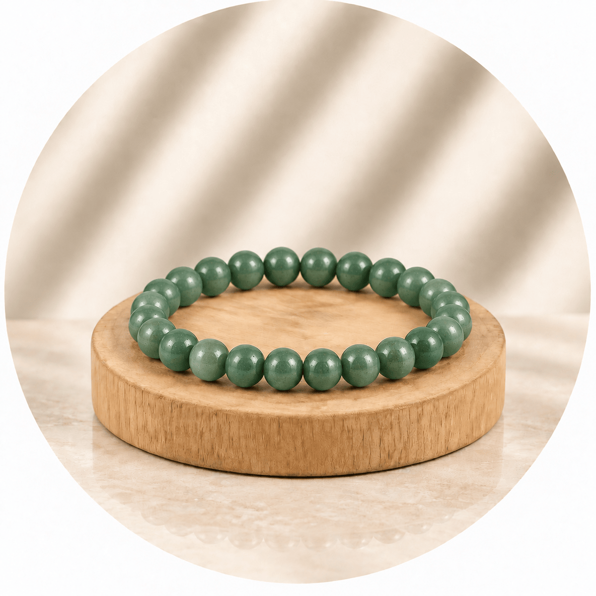 BRACCIALE IN AVVENTURINA VERDE - Fortuna e crescita - Clorophilla Shop