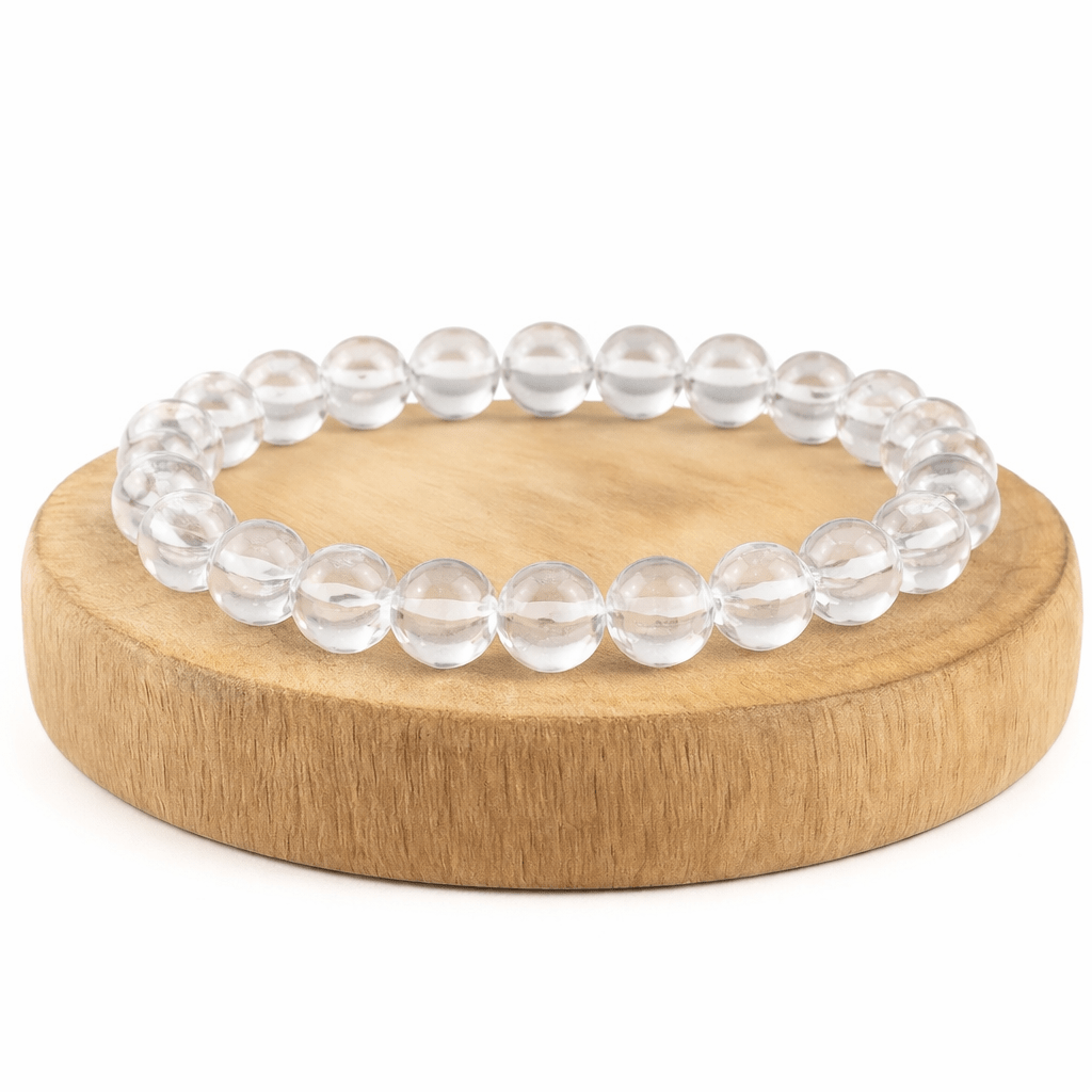 BRACCIALE IN CRISTALLO DI ROCCA - Chiarezza mentale ed equilibrio - Clorophilla Shop