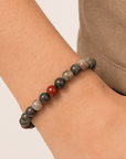 BRACCIALE IN DIASPRO ELIOTROPIO BLOODSTONE - Forza e rigenerazione - Clorophilla Shop