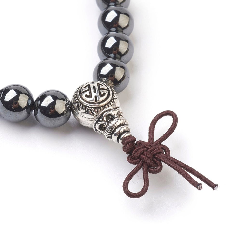 BRACCIALE IN EMATITE CON PERLA GURU - Radicamento e Protezione - Clorophilla Shop