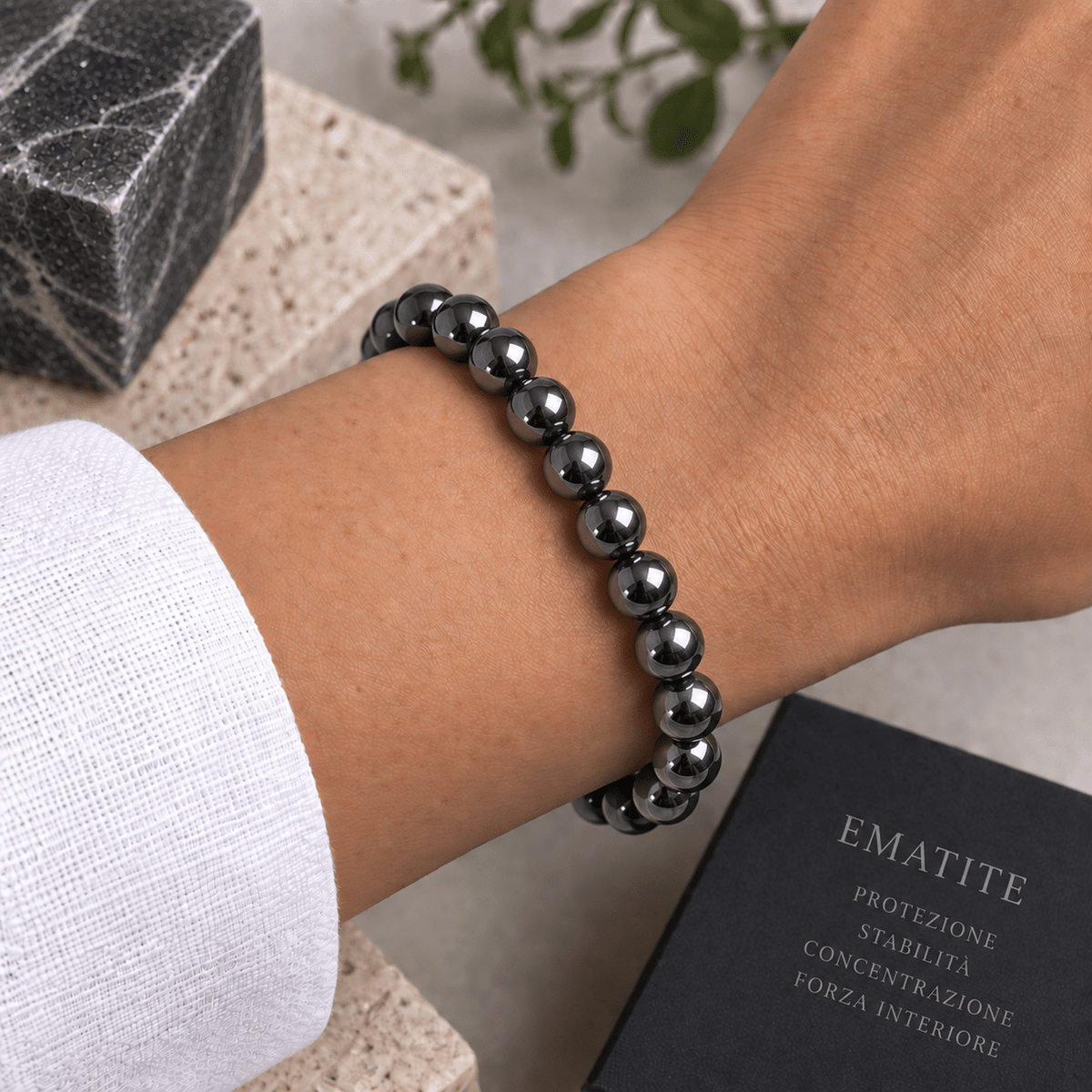 BRACCIALE IN EMATITE - Stabilità, centratura e radicamento - Clorophilla Shop