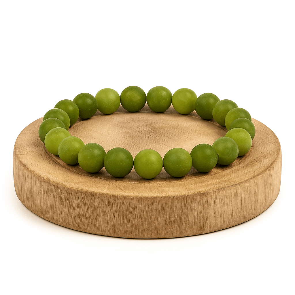 BRACCIALE IN GIADA XIUYI - Prosperità, armonia e longevità - Clorophilla Shop