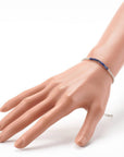 Bracciale in Lapislazzuli Naturale Sfaccettato con Catena in Acciaio Inossidabile - Clorophilla Shop