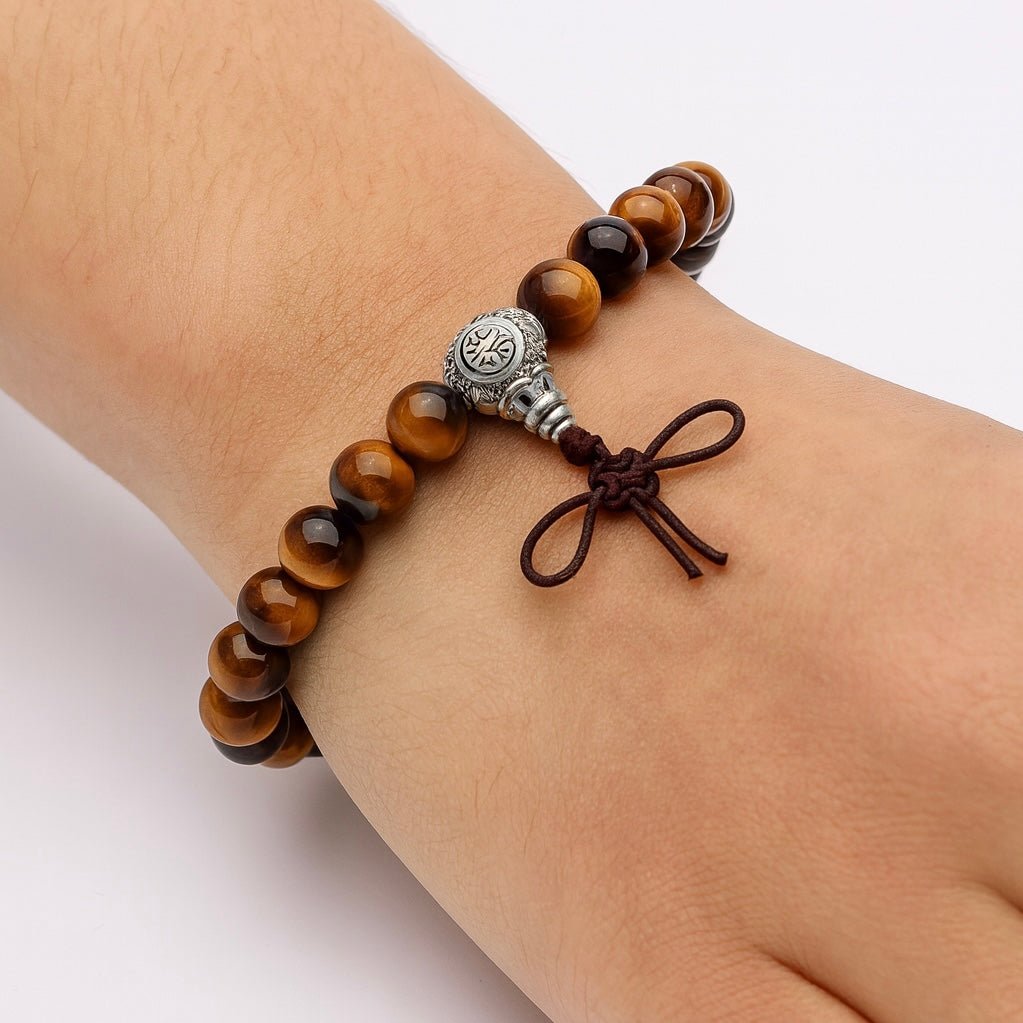 BRACCIALE IN OCCHIO DI TIGRE - Coraggio, forza e protezione - Clorophilla Shop