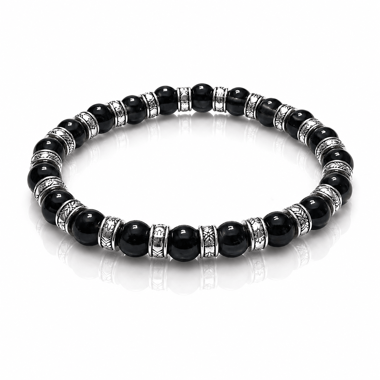 Bracciale in Ossidiana Elastico New Design – Protezione introspezione - Clorophilla Shop