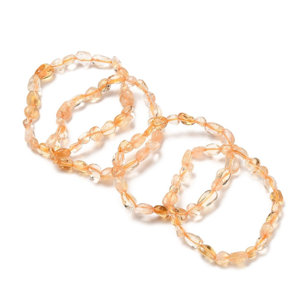 Bracciale in Pepite di Citrino Naturale – Abbondanza e Positività - Clorophilla Shop
