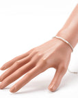 Bracciale in Pietra di Luna Naturale Sfaccettata con Catena in Acciaio Inossidabile - Clorophilla Shop