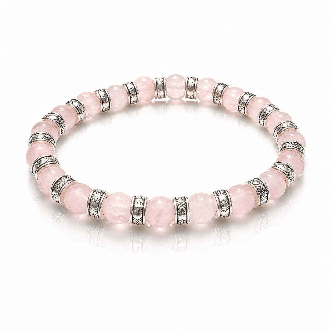 Bracciale in Quarzo Rosa Elastico New Design – Amore e Relazione - Clorophilla Shop