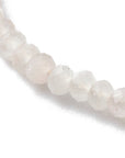Bracciale in Quarzo Rosa Naturale Sfaccettato con Catena in Acciaio Inossidabile - Clorophilla Shop
