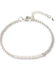 Bracciale in Quarzo Rosa Naturale Sfaccettato con Catena in Acciaio Inossidabile - Clorophilla Shop