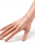 Bracciale in Quarzo Rosa Naturale Sfaccettato con Catena in Acciaio Inossidabile - Clorophilla Shop