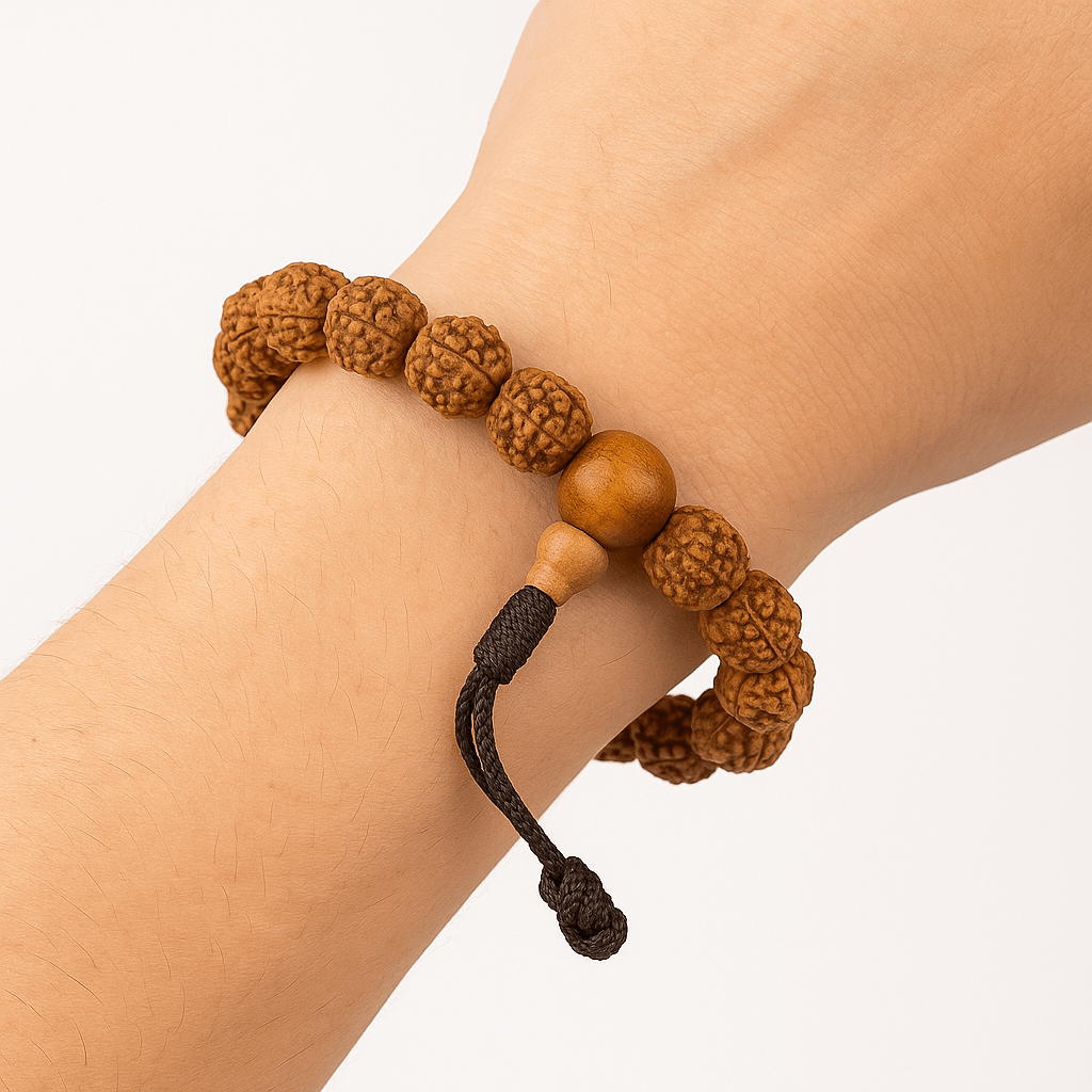 BRACCIALE IN RUDRAKSHA - Protezione e connessione interiore - Clorophilla Shop