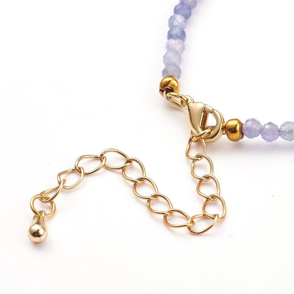 Bracciale in Tanzanite sfaccettato - Trasformazione e crescita interiore - Clorophilla Shop