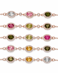 BRACCIALE IN TORMALINA MULTICOLORE - Equilibrio e benessere - Clorophilla Shop