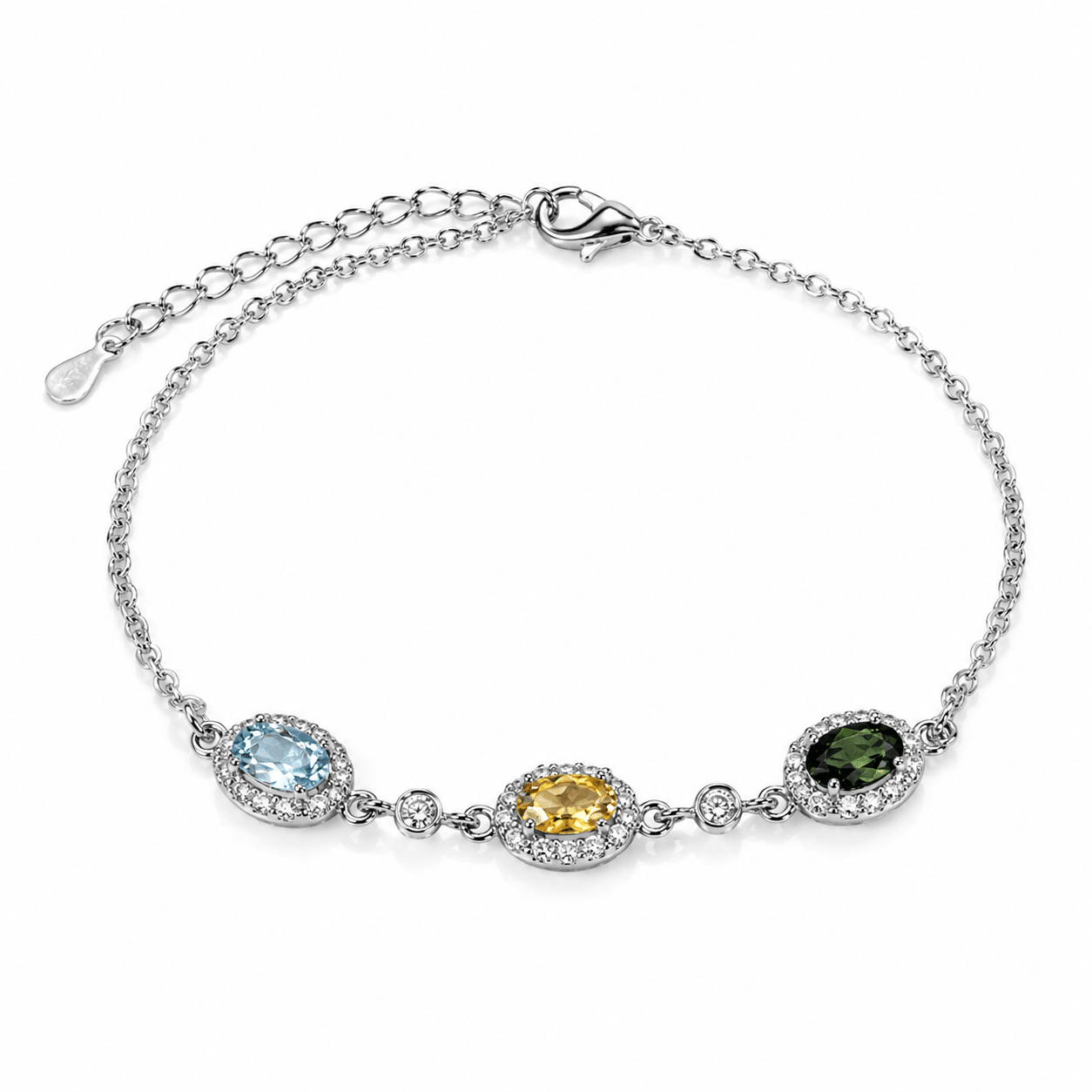BRACCIALE IN TORMALINA MULTICOLORE - Equilibrio e benessere - Clorophilla Shop