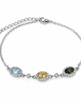 BRACCIALE IN TORMALINA MULTICOLORE - Equilibrio e benessere - Clorophilla Shop