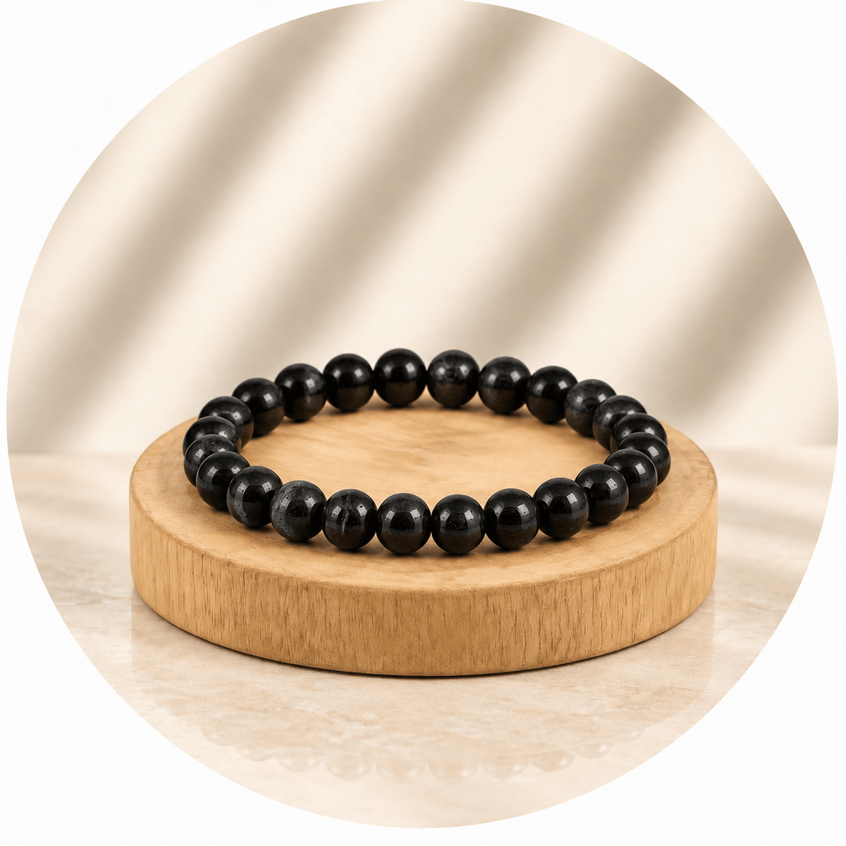 BRACCIALE IN TORMALINA NERA - Protezione energie negative - Clorophilla Shop