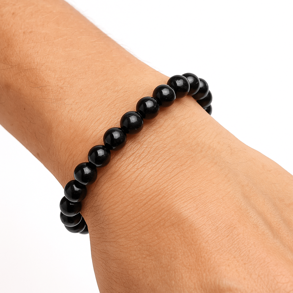 BRACCIALE IN TORMALINA NERA - Protezione energie negative - Clorophilla Shop