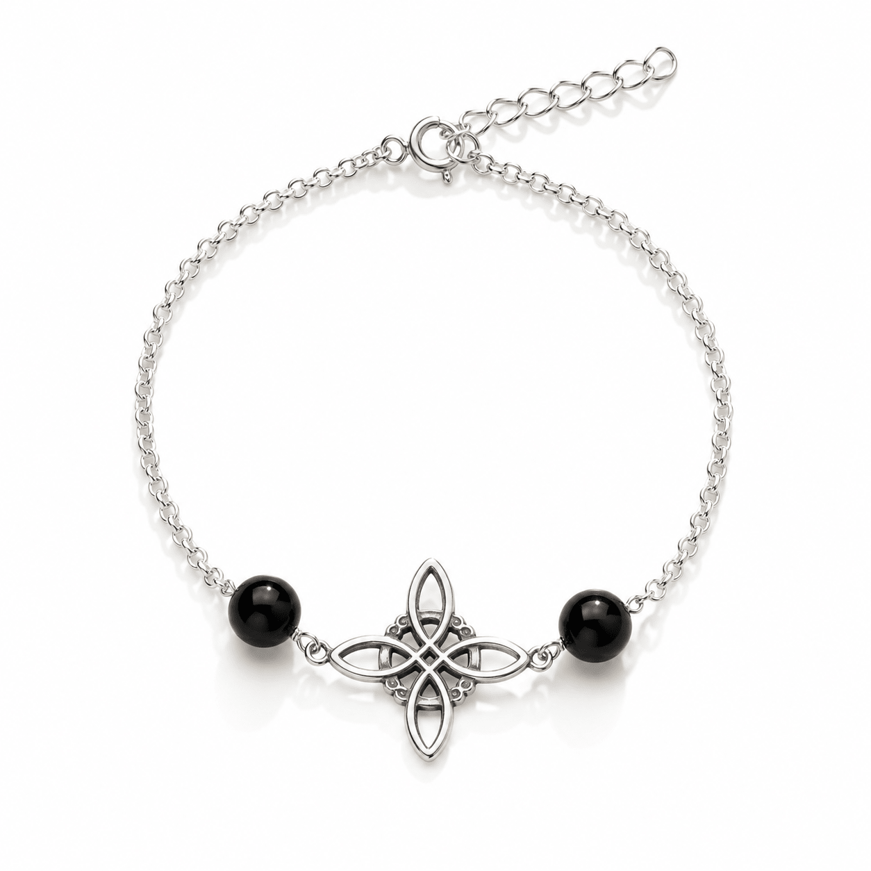 Bracciale Nodo della Strega in Argento 925 – Protezione e Intuizione - Clorophilla Shop