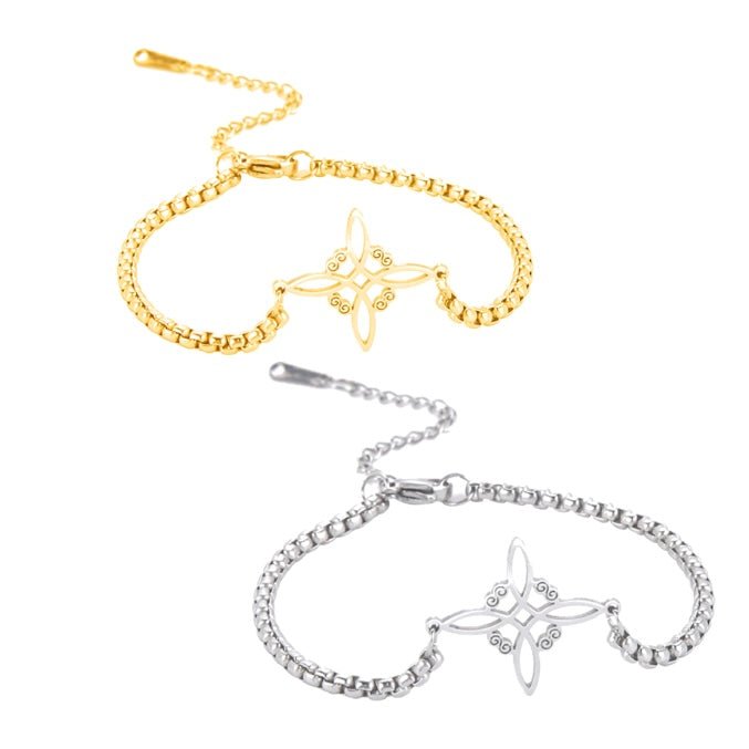 BRACCIALE NODO DELLA STREGA - Protezione, connessione ed energia ciclica - Clorophilla Shop