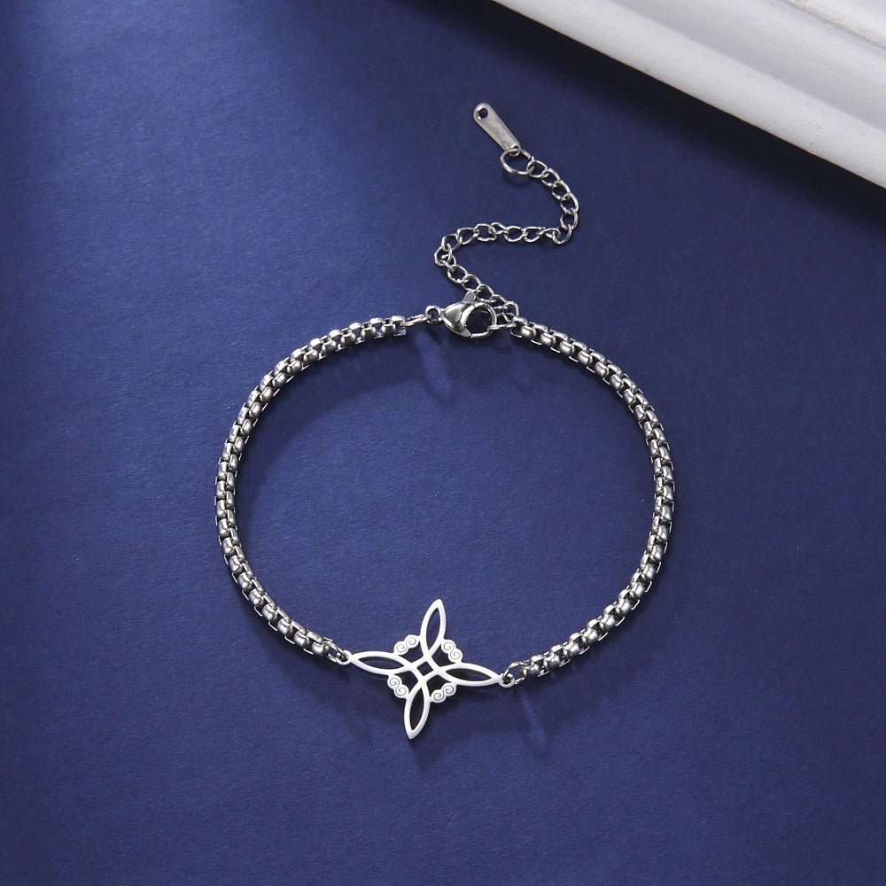 BRACCIALE NODO DELLA STREGA - Protezione, connessione ed energia ciclica - Clorophilla Shop