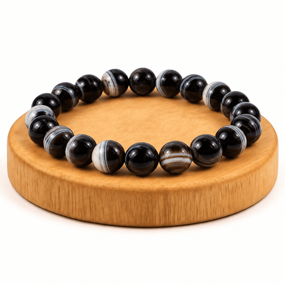 BRACCIALE OCCHIO DI SHIVA IN AGATA - Protezione, intuizione e consapevolezza - Clorophilla Shop