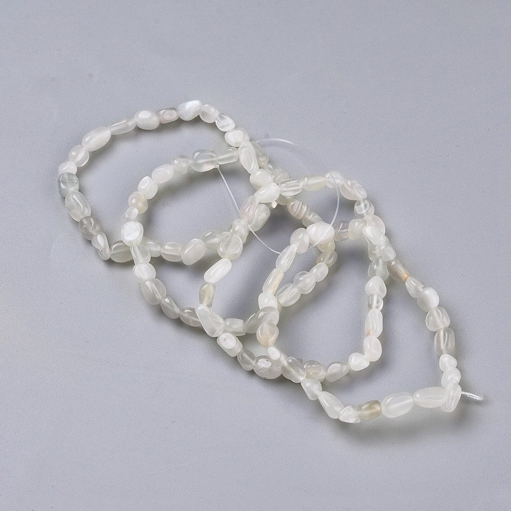 Bracciale Pepite in Pietra di Luna Bianca Naturale – Intuizione e Armonia Emotiva - Clorophilla Shop
