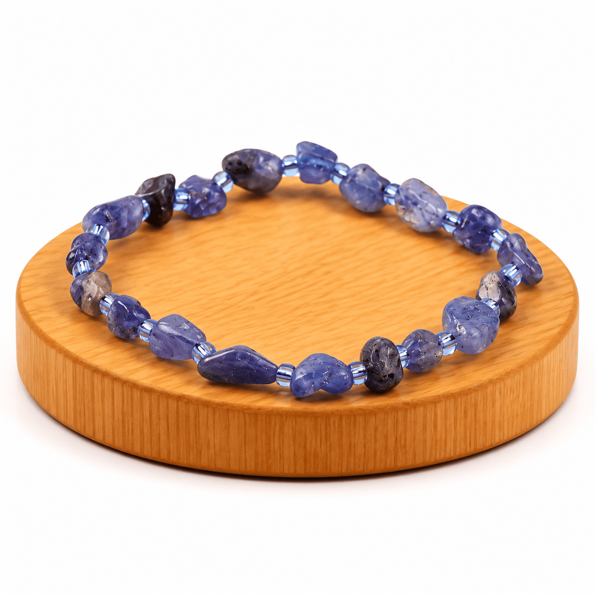 BRACCIALE PEPITE IN TANZANITE - Chiarezza mentale e serenità - Clorophilla Shop