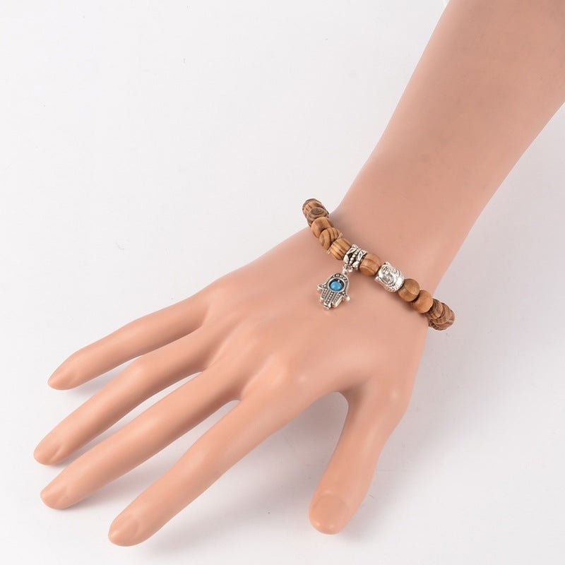 Bracciale portafortuna amuleto mano di Fatima - Clorophilla Shop