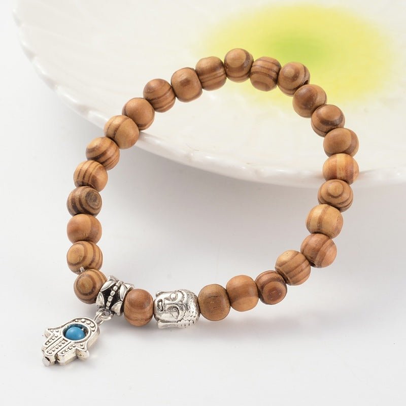 Bracciale portafortuna amuleto mano di Fatima - Clorophilla Shop