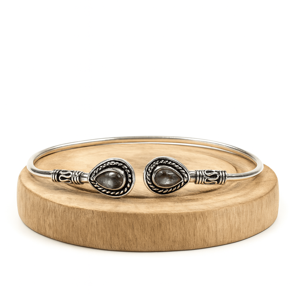 BRACCIALE RIGIDO CON LABRADORITE - Protezione e trasformazione - Clorophilla Shop
