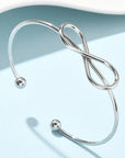Bracciale rigido dell’Amicizia Infinito in Acciaio Inossidabile - regolabile - Clorophilla Shop