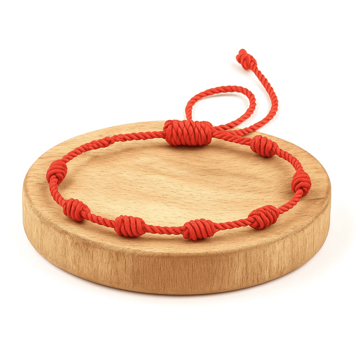 BRACCIALE ROSSO DELLA FORTUNA - 7 nodi - Clorophilla Shop