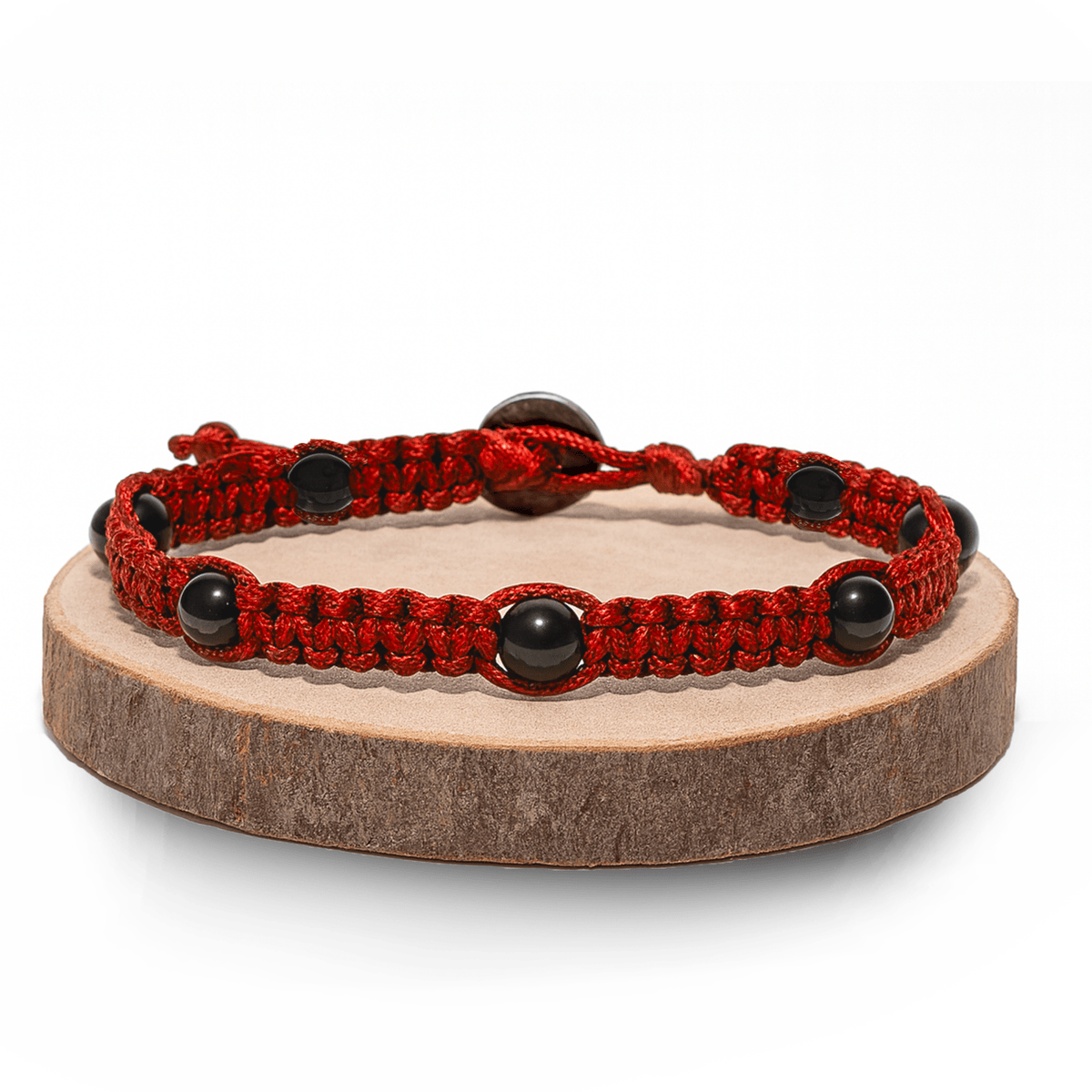 BRACCIALE ROSSO FORTUNA E PROTEZIONE - 7 nodi in tormalina - Clorophilla Shop