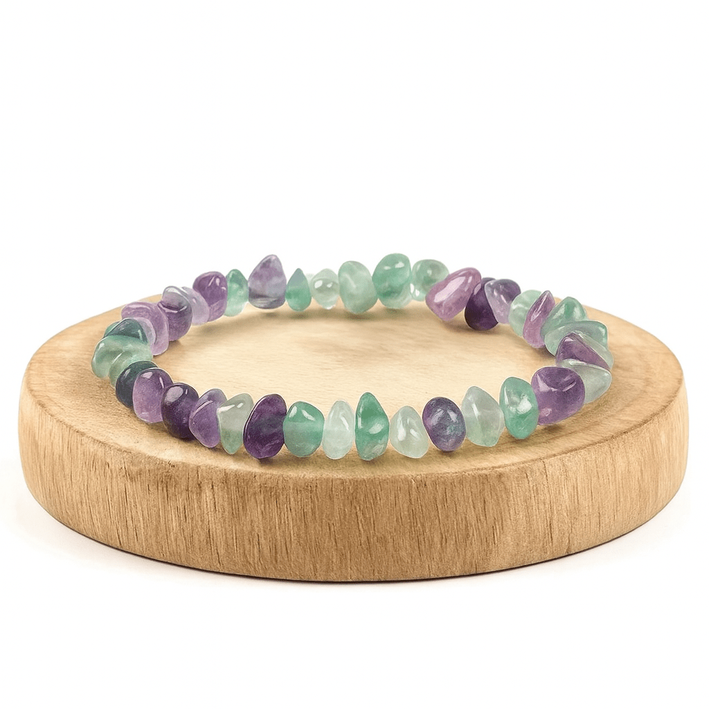 BRACCIALE SCAGLIE IN FLUORITE - Concentrazione e chiarezza mentale - Clorophilla Shop