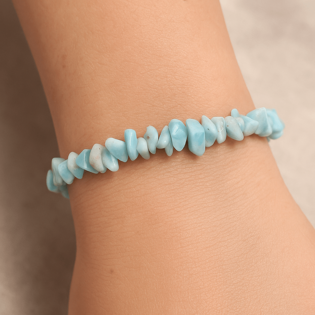 BRACCIALE SCAGLIE IN LARIMAR - Calma e serenità - Clorophilla Shop