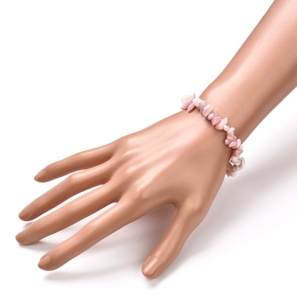 BRACCIALE SCAGLIE OPALE ROSA - serenità e armonia - Clorophilla Shop
