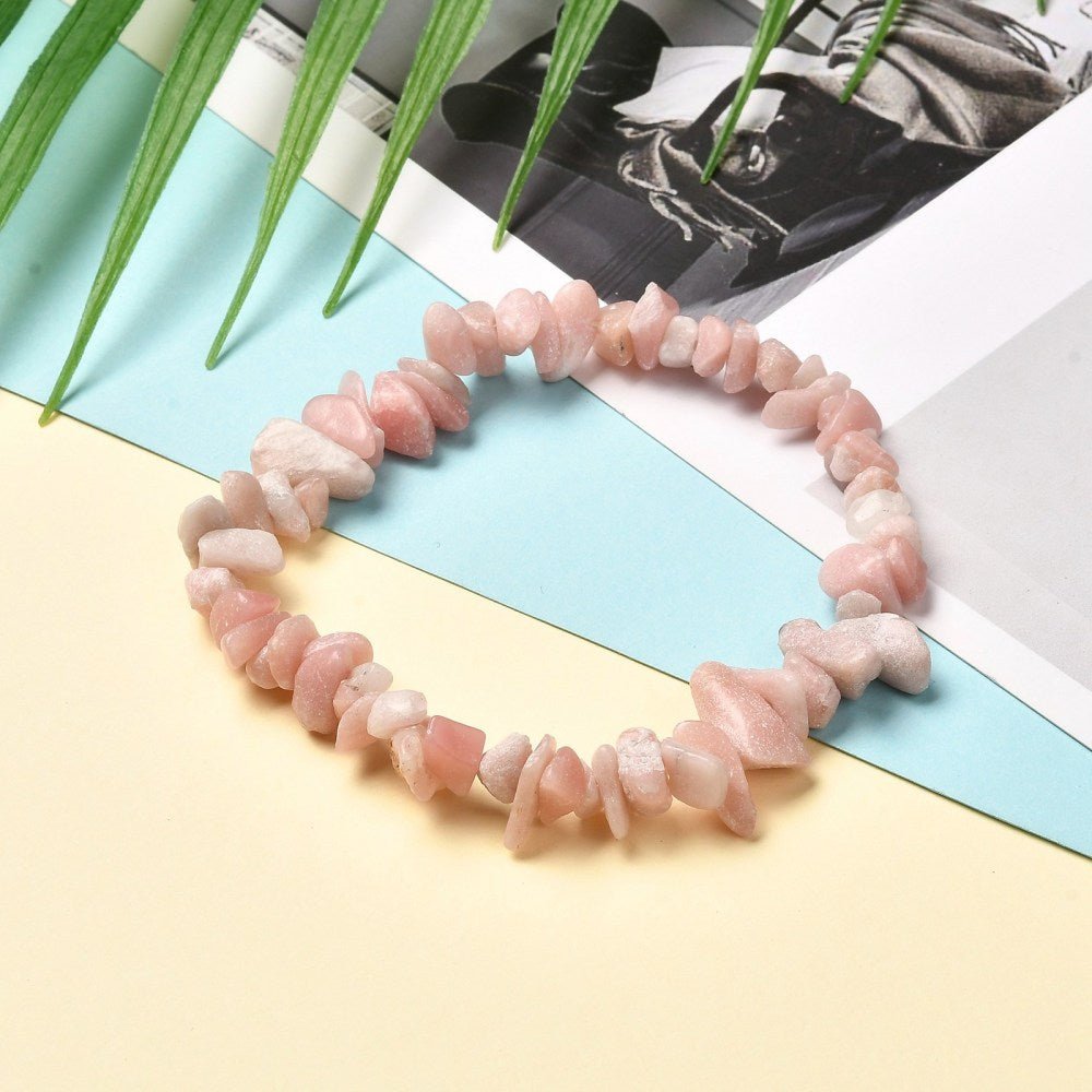BRACCIALE SCAGLIE OPALE ROSA - serenità e armonia - Clorophilla Shop