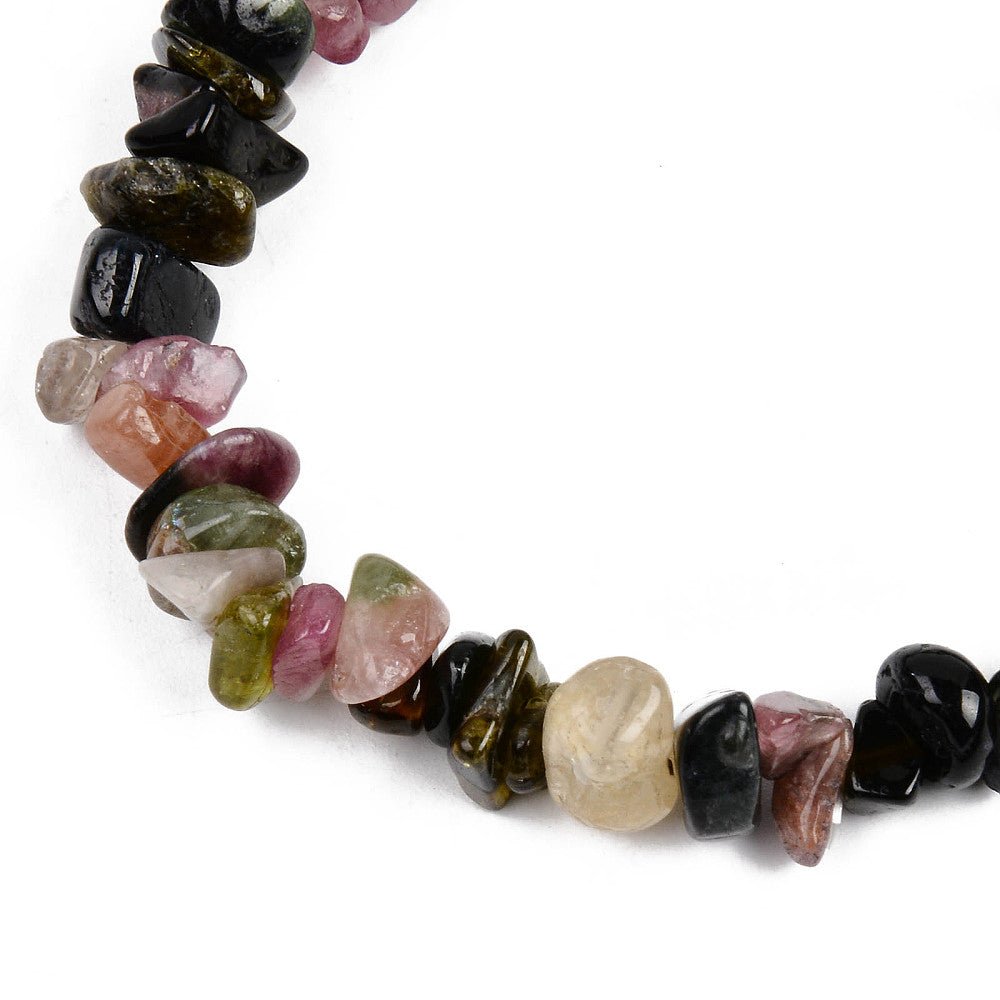 BRACCIALE SCAGLIE TORMALINA MULTICOLORE - Protezione energie negative - Clorophilla Shop