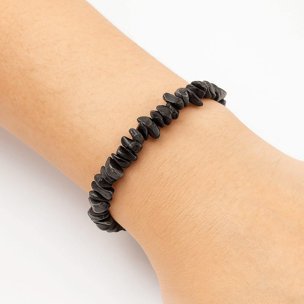 BRACCIALE SCAGLIE TORMALINA NERA - Protezione energie negative - Clorophilla Shop