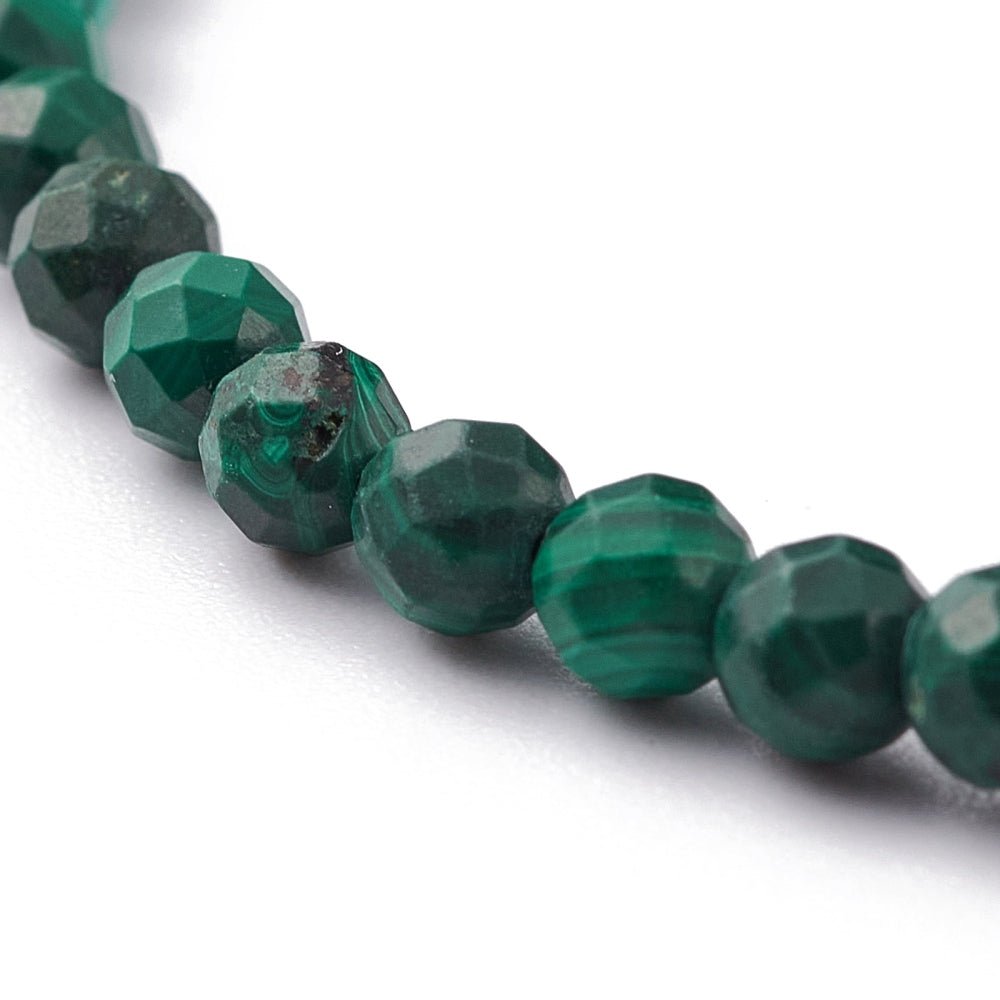BRACCIALE SFACCETTATO IN MALACHITE - Trasformazione e crescita personale - Clorophilla Shop