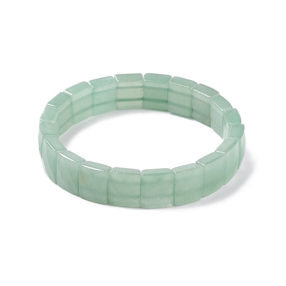 Bracciale sfaccettato in Pietra Avventurina verde - FORTUNA E NUOVE OPPORTUNITÀ - Clorophilla Shop