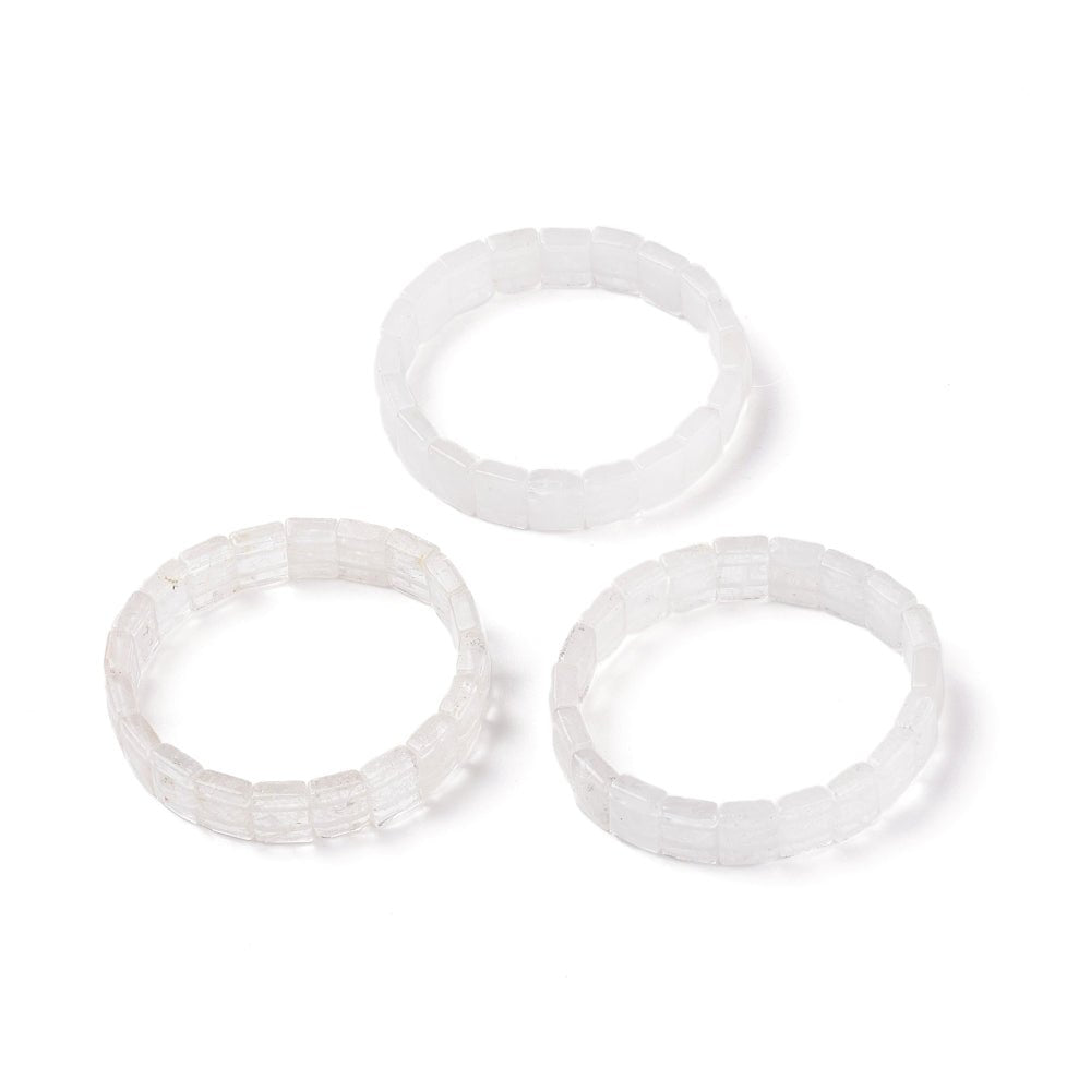 Bracciale sfaccettato in Pietra Cristallo di rocca - AMPLIFICATORE ENERGETICO - Clorophilla Shop