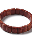 Bracciale sfaccettato in Pietra Diaspro rosso - Coraggio, determinazione e stabilità emotiva - Clorophilla Shop