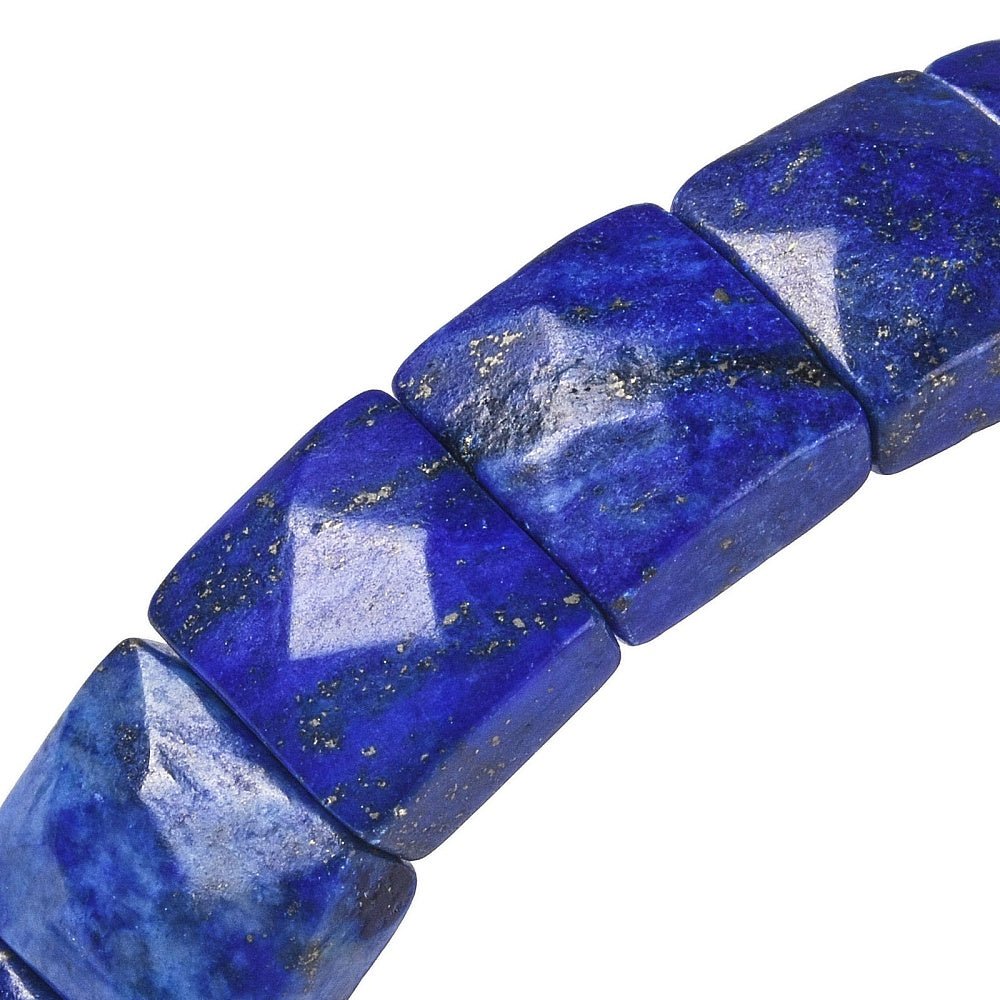 Bracciale sfaccettato in Pietra Lapislazzuli - LUCIDITÀ MENTALE E INTUIZIONE - Clorophilla Shop