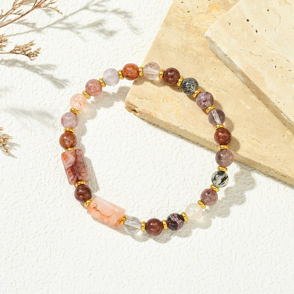 BRACCIALE SUPER SEVEN E QUARZO EMATOIDE – Spiritualità ed energia - Clorophilla Shop