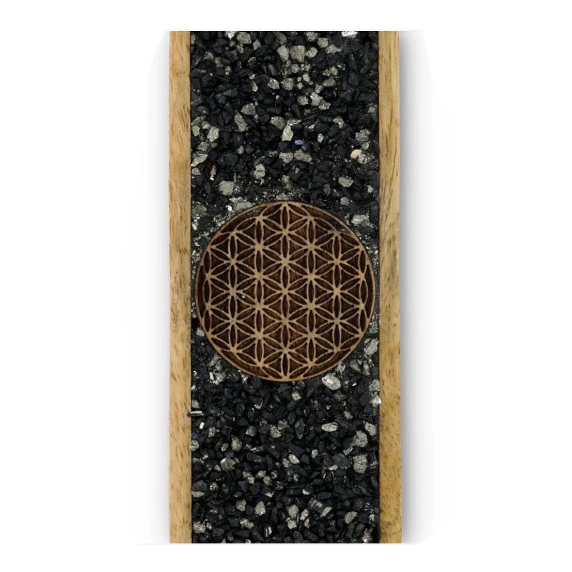 BRUCIAINCENSO FIORE DELLA VITA - Tormalina nera e pirite - Clorophilla Shop