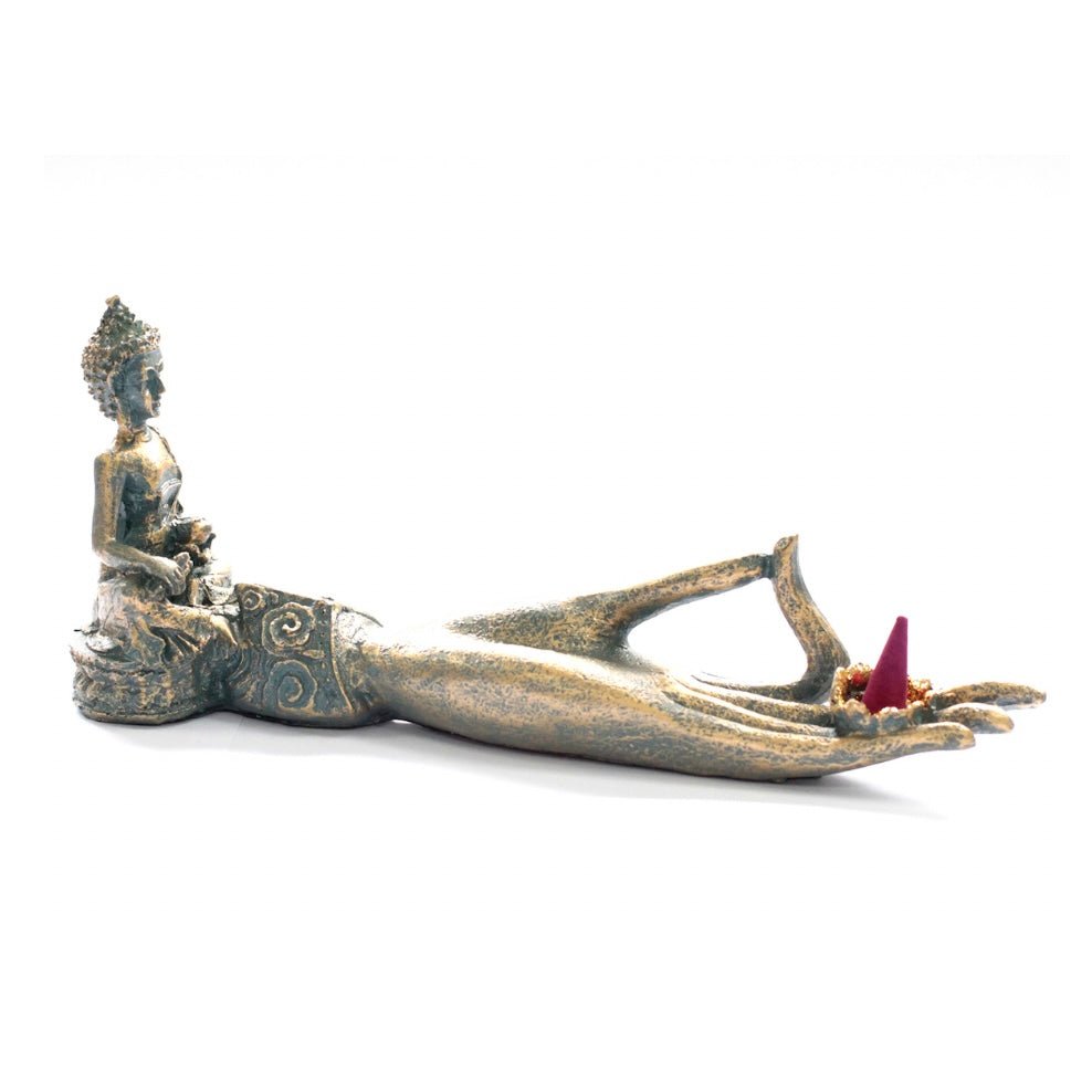 BRUCIAINCENSO MANO BUDDHA - Portaincenso in coni e lumini - Clorophilla Shop