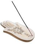 Bruciaincenso Mano di Fatima in Legno di mango per Incenso in Bastoncini - Clorophilla Shop